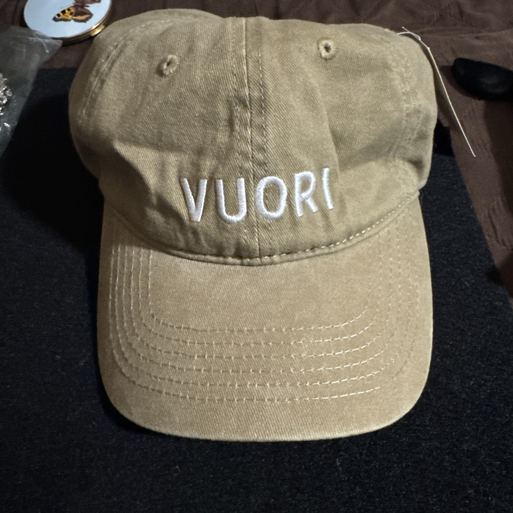 Vuori Khaki Green Cotton  Cap Adjustable Trucker Hat Unisex NWT